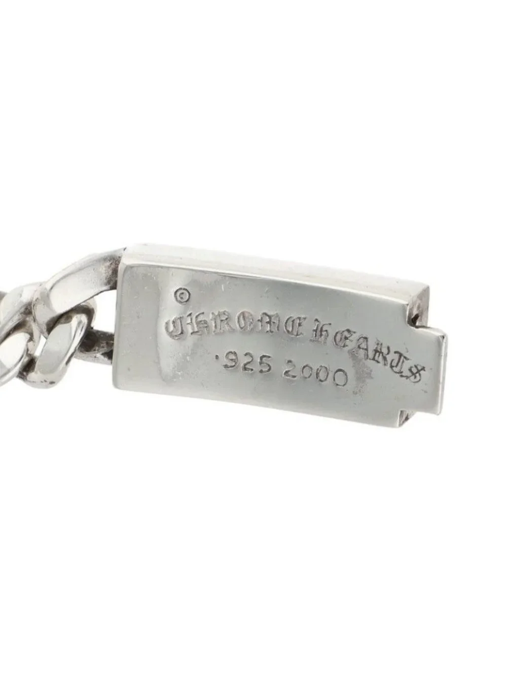 Chrome Hearts Bella Chx Mini ID Chx Classic Chain Choker Necklace